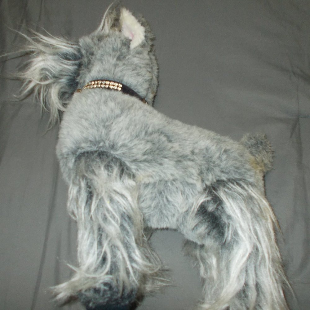 Dakin & Co Vintage Plush Schnauzer Dog Gray